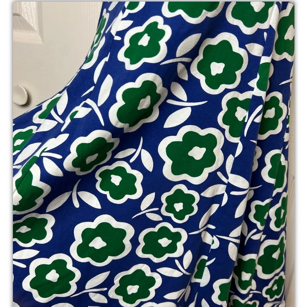 ASOS Tank Dress NWT Blue Green White Shift Floral Sleeveless Summer Size 6